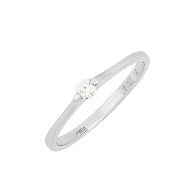 Кольцо из золота 585 пробы c бриллиантом