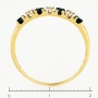 Кольцо из комбинированного золота 585 пробы c 4 сапфирами и 3 бриллиантами Л61019548 фото 4