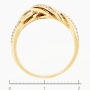 Кольцо из желтого золота 375 пробы c 43 бриллиантами Л06155298 фото 4