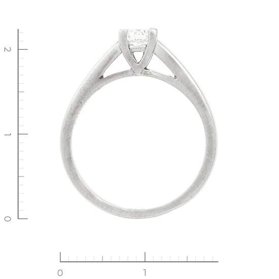 Кольцо из белого золота 750 пробы c 1 бриллиантом, Л11152727 за 34750
