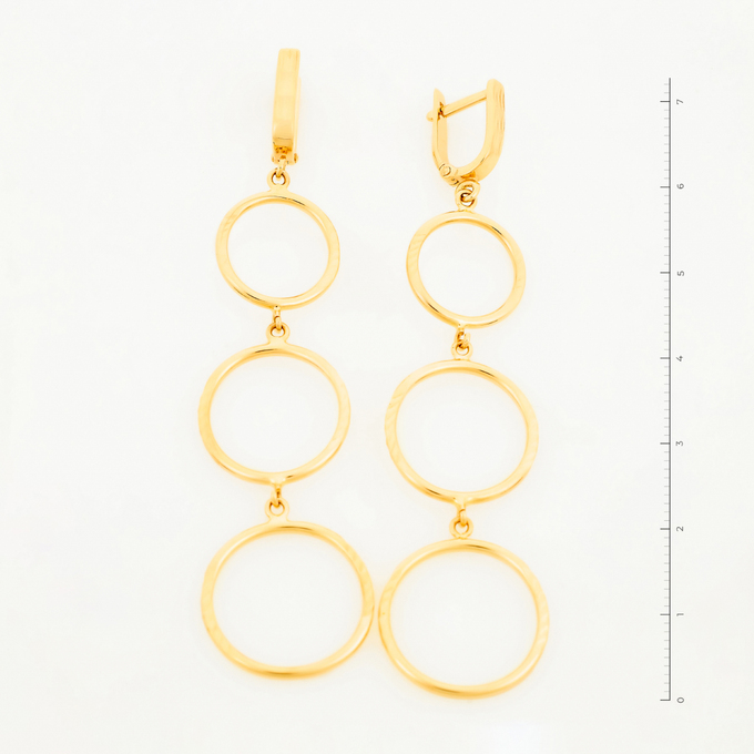Серьги из красного золота 585 пробы