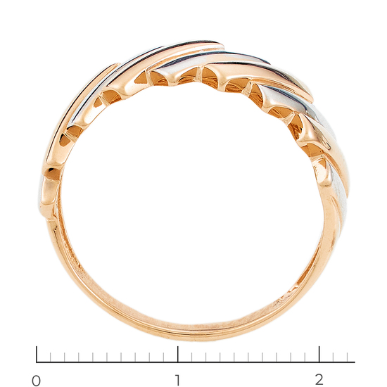 Кольцо из комбинированного золота 585 пробы, Л11150237 за 11900
