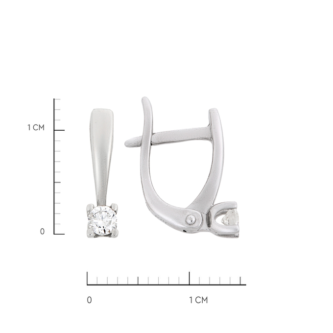 Серьги из золота 585 пробы c бриллиантами, Ц О007 1125 за 50320