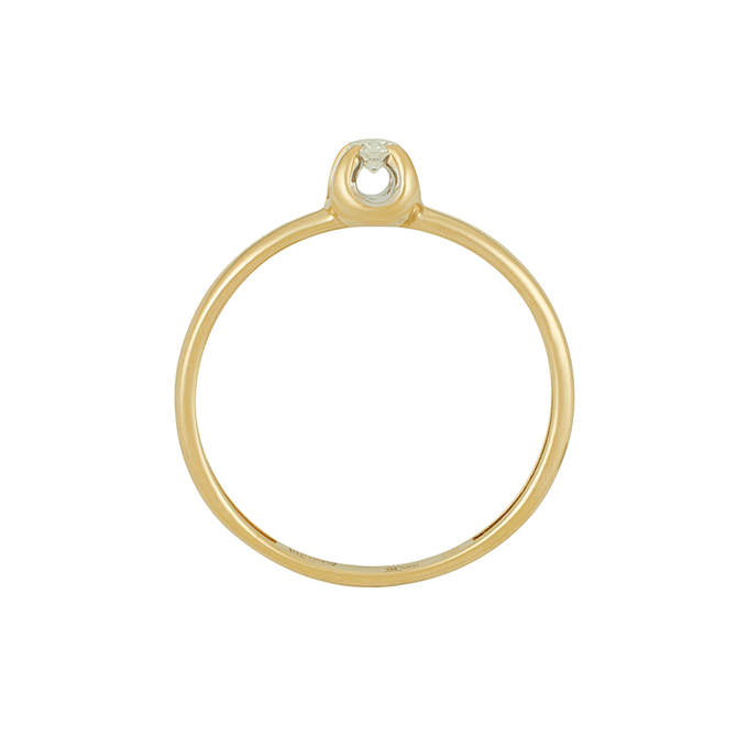 Кольцо из золота 585 пробы c бриллиантом, Л 6202 1293 за 17200