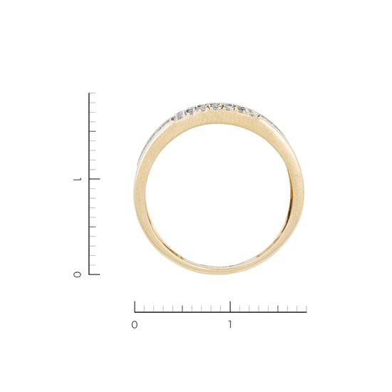Кольцо из желтого золота 585 пробы c 42 бриллиантами, Л58038080 за 24430