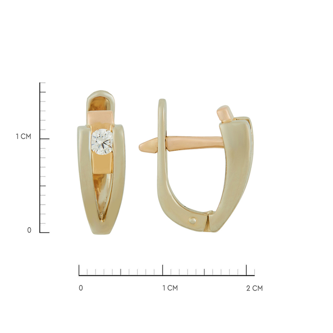 Серьги из золота 585 пробы c бриллиантами, Л 5406 1826 за 52720