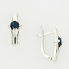 Серьги из золота 585 пробы c 2 сапфирами