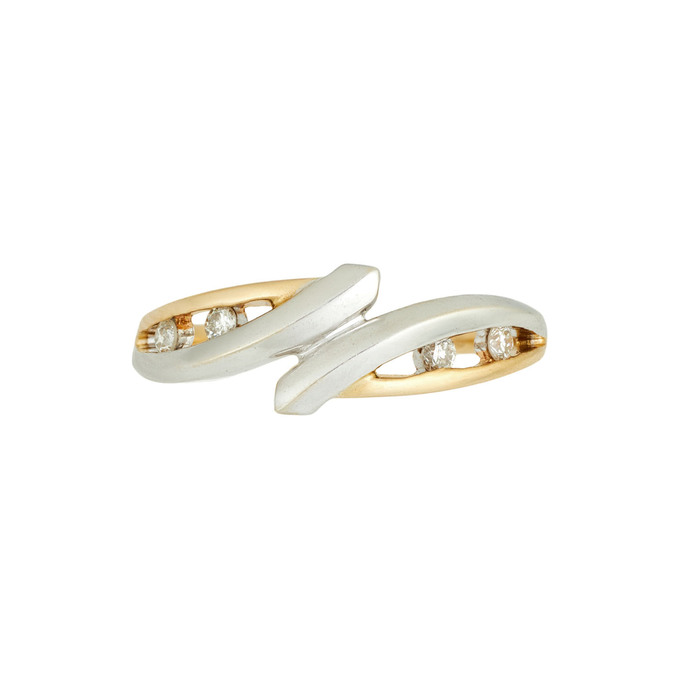 Кольцо из золота 585 пробы с бриллиантами, Л 3306 2895 за 32100