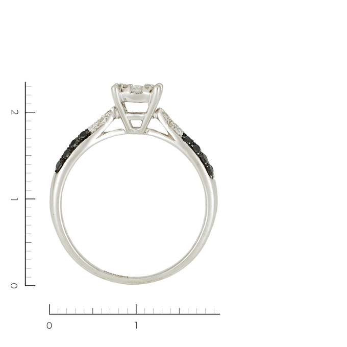 Кольцо из белого золота 585 пробы c 39 бриллиантами, Л 3308 7514 за 26000