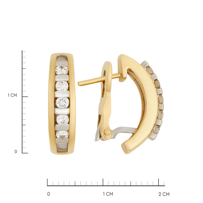 Серьги из золота 750 пробы c бриллиантами, Л 2502 0883 за 149000