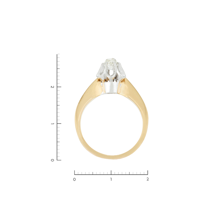 Кольцо из золота 585 пробы c 1 бриллиантом, Л 4106 6216 за 75200