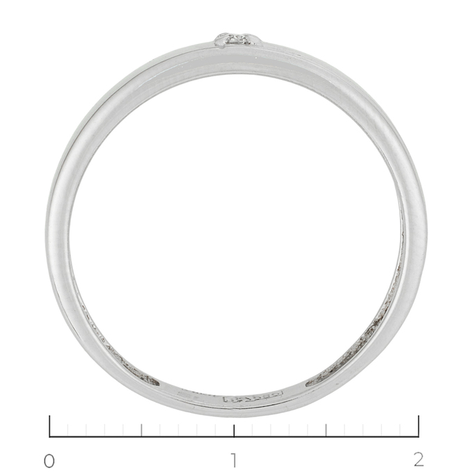 Кольцо из белого золота 585 пробы c 1 бриллиантом, Л 4306 0496 за 17520