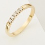 Кольцо из желтого золота 585 пробы c 5 бриллиантами Л18098918 фото 1