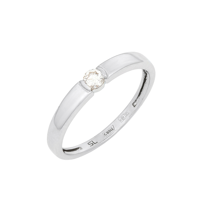 Кольцо из золота 585 пробы c бриллиантом