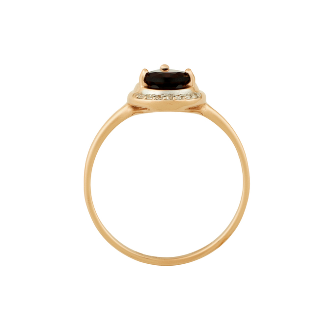 Кольцо из золота 585 пробы c гранатом и бриллиантами, Л 1116 7126 за 29440