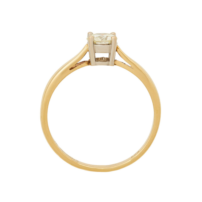 Кольцо из золота 500 пробы c бриллиантом, Л 0614 6223 за 77000