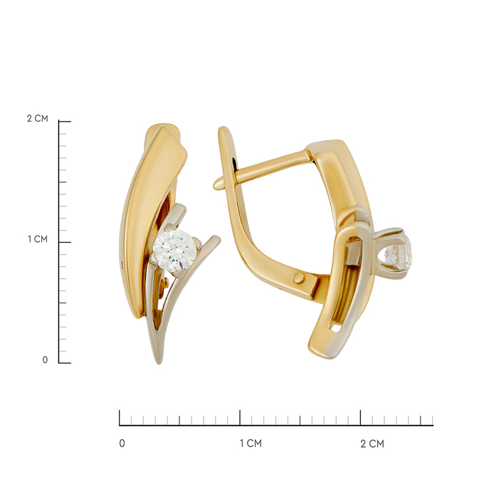 Серьги из золота 750 пробы с бриллиантами, Ц О007 3869 за 112000