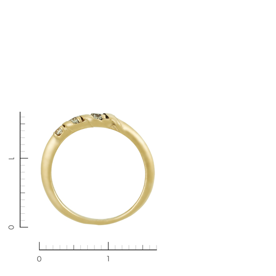 Кольцо из желтого золота 585 пробы c 3 бриллиантами, Л49017335 за 10950