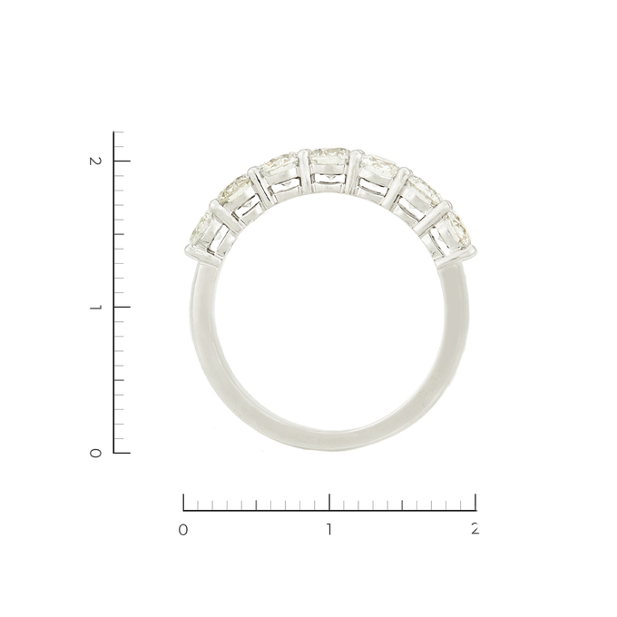 Кольцо из белого золота 750 пробы c 7 бриллиантами, Л 2808 3660 за 190000