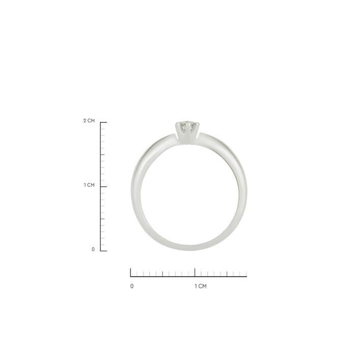 Кольцо из золота 585 пробы c бриллиантом, Л 3209 1123 за 16720