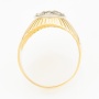 Кольцо из комбинированного золота 750 пробы c 9 бриллиантами Л18106096 фото 3