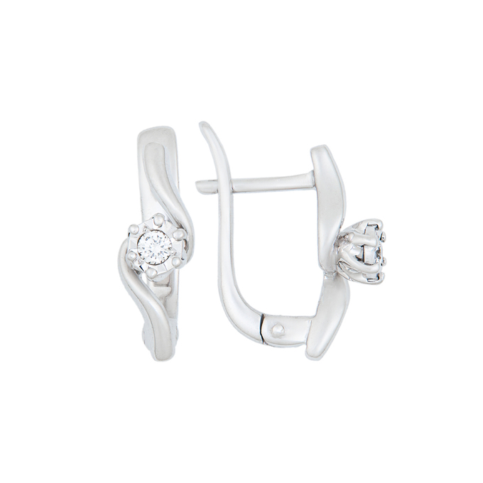 Серьги из золота 585 пробы c бриллиантами, К 0000 5130 за 51800