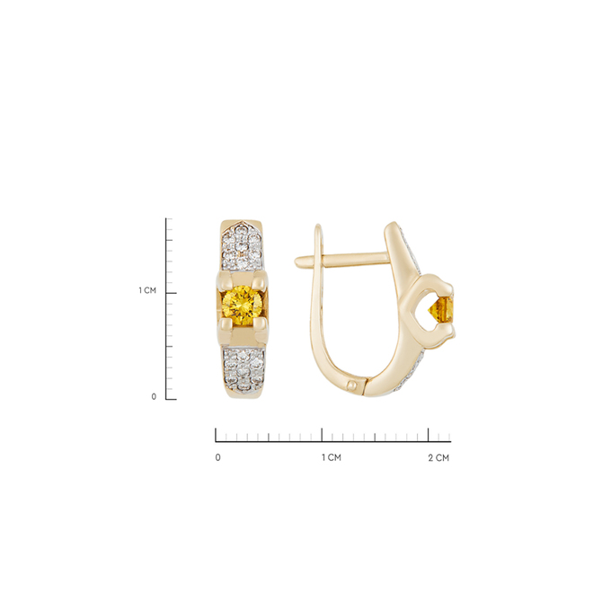 Серьги из золота 585 пробы c бриллиантами, К 0000 3405 за 52900