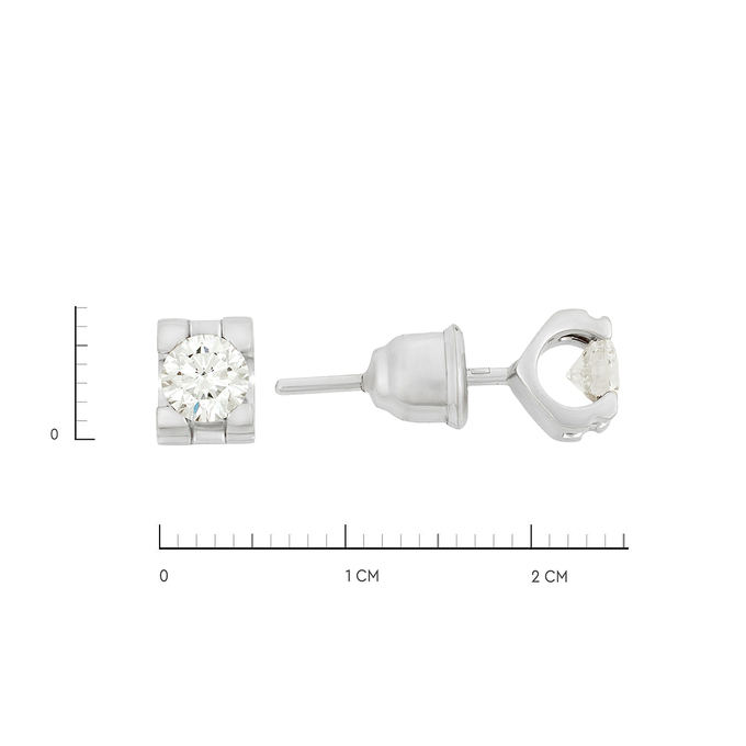Серьги из золота 585 пробы c бриллиантами, Л 2812 0098 за 140000
