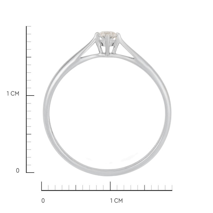 Кольцо из золота 585 пробы c бриллиантом, Л 6103 1245 за 16400
