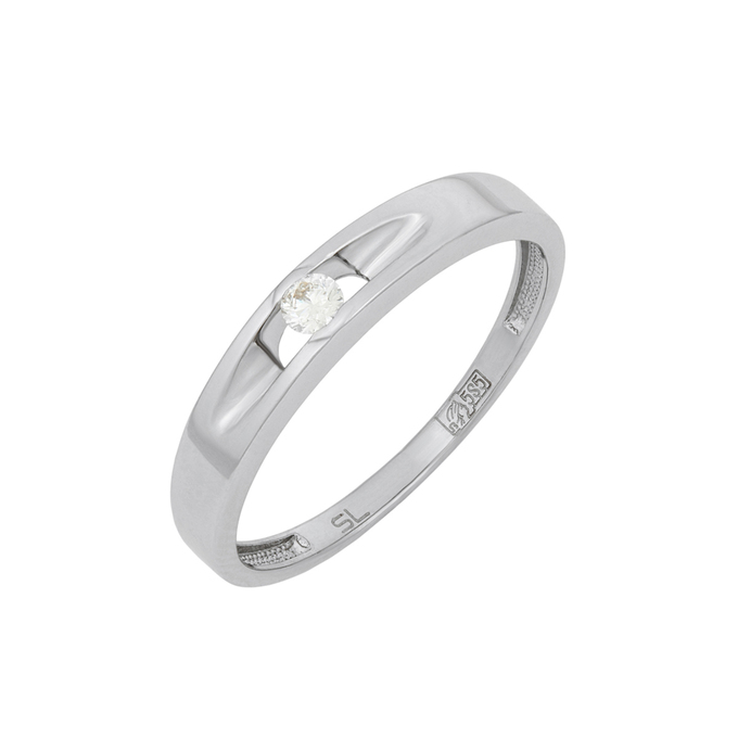 Кольцо из золота 585 пробы c бриллиантом