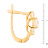 Серьги из красного золота 585 пробы c фианитами