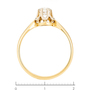 Кольцо из комбинированного золота 750 пробы c 1 бриллиантом Л73009306 фото 4