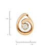 Подвеска из золота 585 пробы c бриллиантом