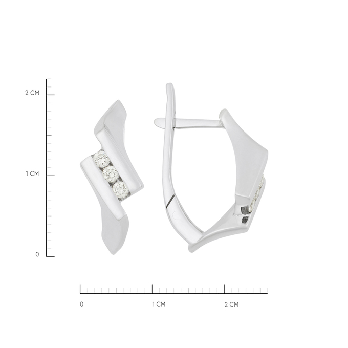 Серьги из золота 585 пробы c бриллиантами