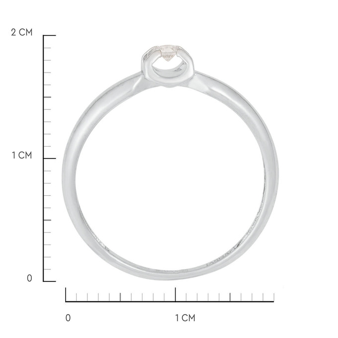 Кольцо из золота 585 пробы c бриллиантом