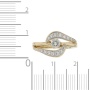 Кольцо из комбинированного золота 585 пробы c 1 облаг. бриллиантом и 13 бриллиантами и 1 фианитом Л33067590 фото 4