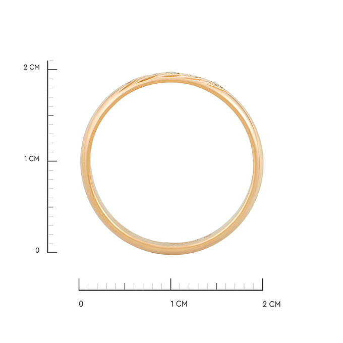 Кольцо из золота 585 пробы c бриллиантами, Л 2415 4459 за 33200