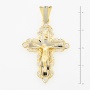 Крестик из комбинированного золота 750 пробы c 22 бриллиантами Л75006795 фото 2