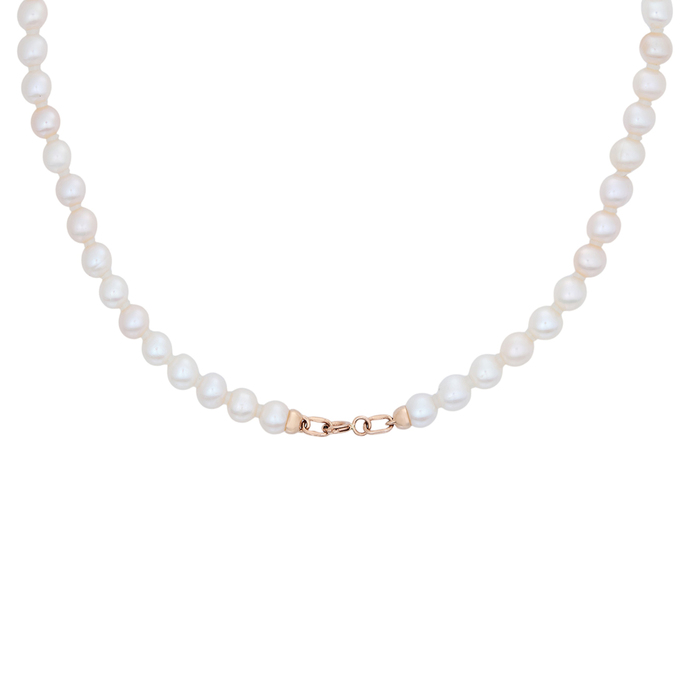 Колье из золота 585 пробы c культивированным жемчугом, синтетическим сапфиром и фианитами, Л 0515 0266 за 55920