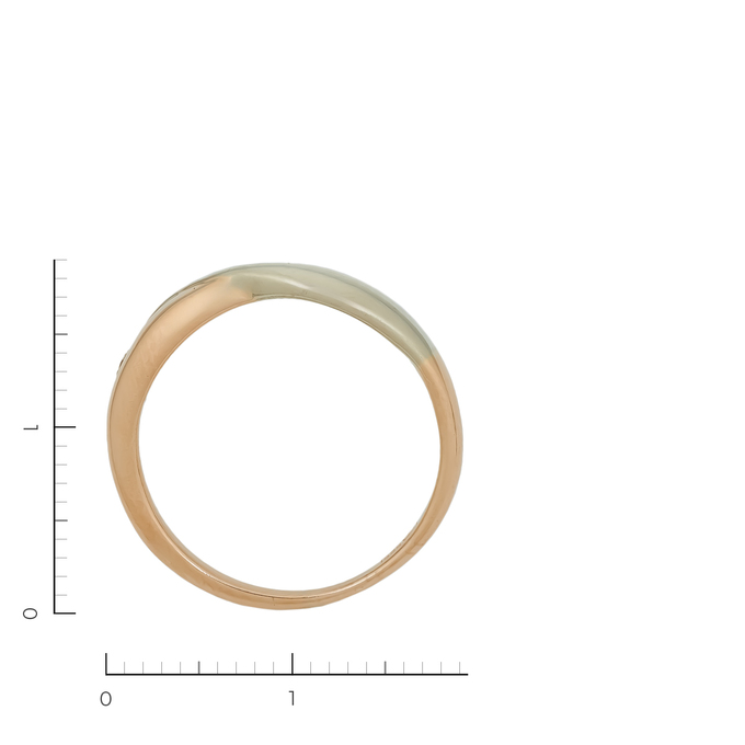 Кольцо из золота 585 пробы c 1 бриллиантом, Л 6201 6443 за 28720