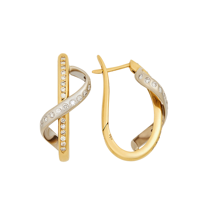 Серьги из золота 750 пробы c бриллиантами, Л 2601 9096 за 163800