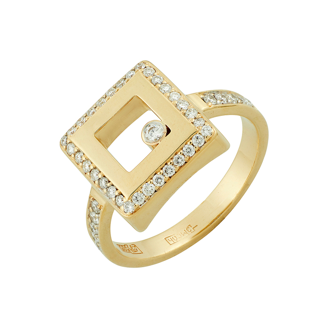 Кольцо из золота 585 пробы c бриллиантами, Л 3700 2828 за 80500