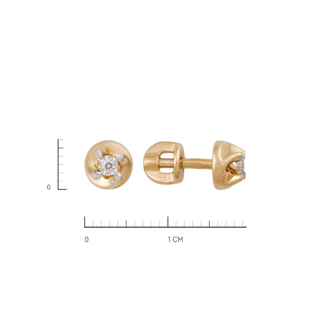 Серьги из золота 585 пробы с бриллиантами, Л 0911 6451 за 24800