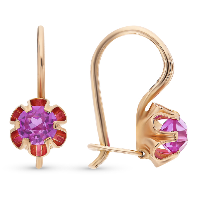 Серьги из красного золота 583 пробы