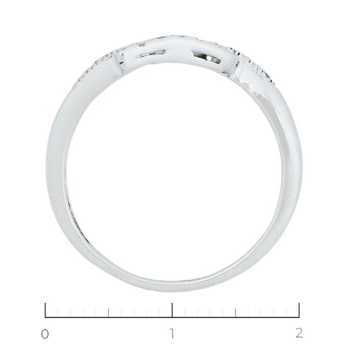 Кольцо из белого золота 585 пробы c 19 бриллиантами, Л 4707 9742 за 16500