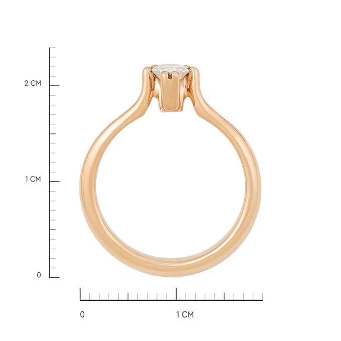 Кольцо из золота 585 пробы c бриллиантом, Л 3209 0417 за 73520