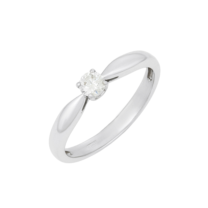 Кольцо из золота 585 пробы c бриллиантом