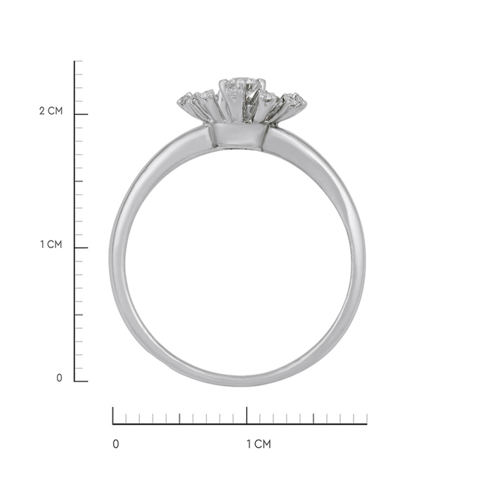 Кольцо из золота 585 пробы c бриллиантами, Л 4306 6416 за 26320