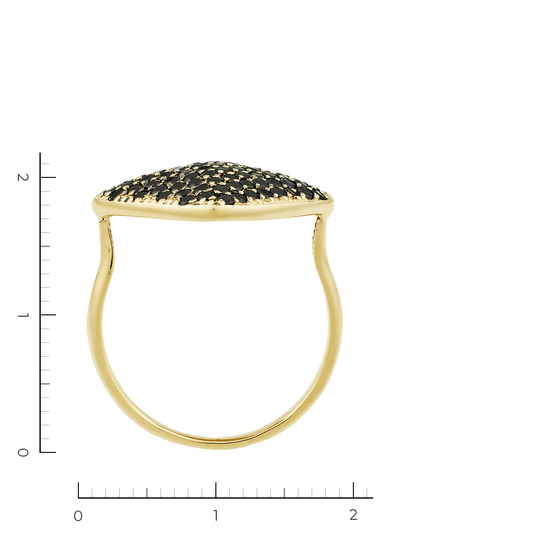 Кольцо из желтого золота 585 пробы c камнями синтетическими, Л28088281 за 18120