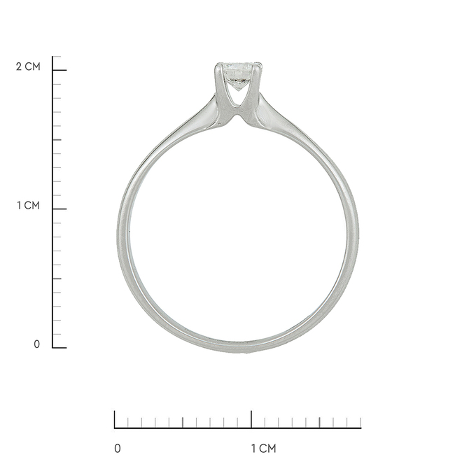 Кольцо из золота 585 пробы c бриллиантом, Л 4710 6295 за 47040